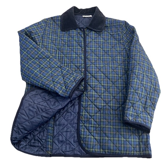 VINTAGE RH RENE HAZAN Womens Chore Barn Jacket Plaid XXL Quilted Snap Diamond - Picture 3 of 14